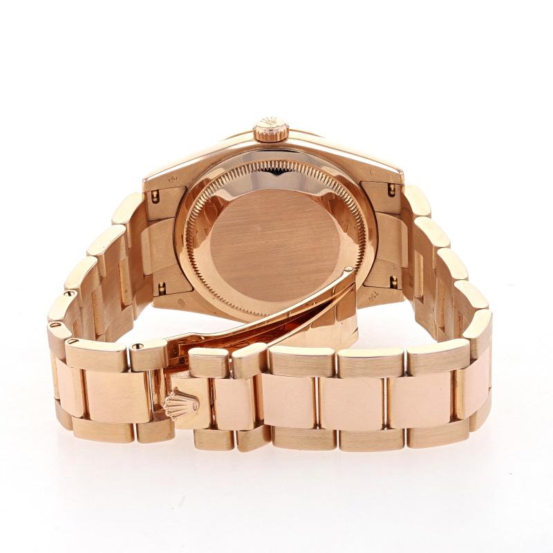 Women's or Men's Rolex Day-Date 36 Wristwatch 118235 18k Rose Gold Diamonds Automatic 1Yr Wnty For Sale