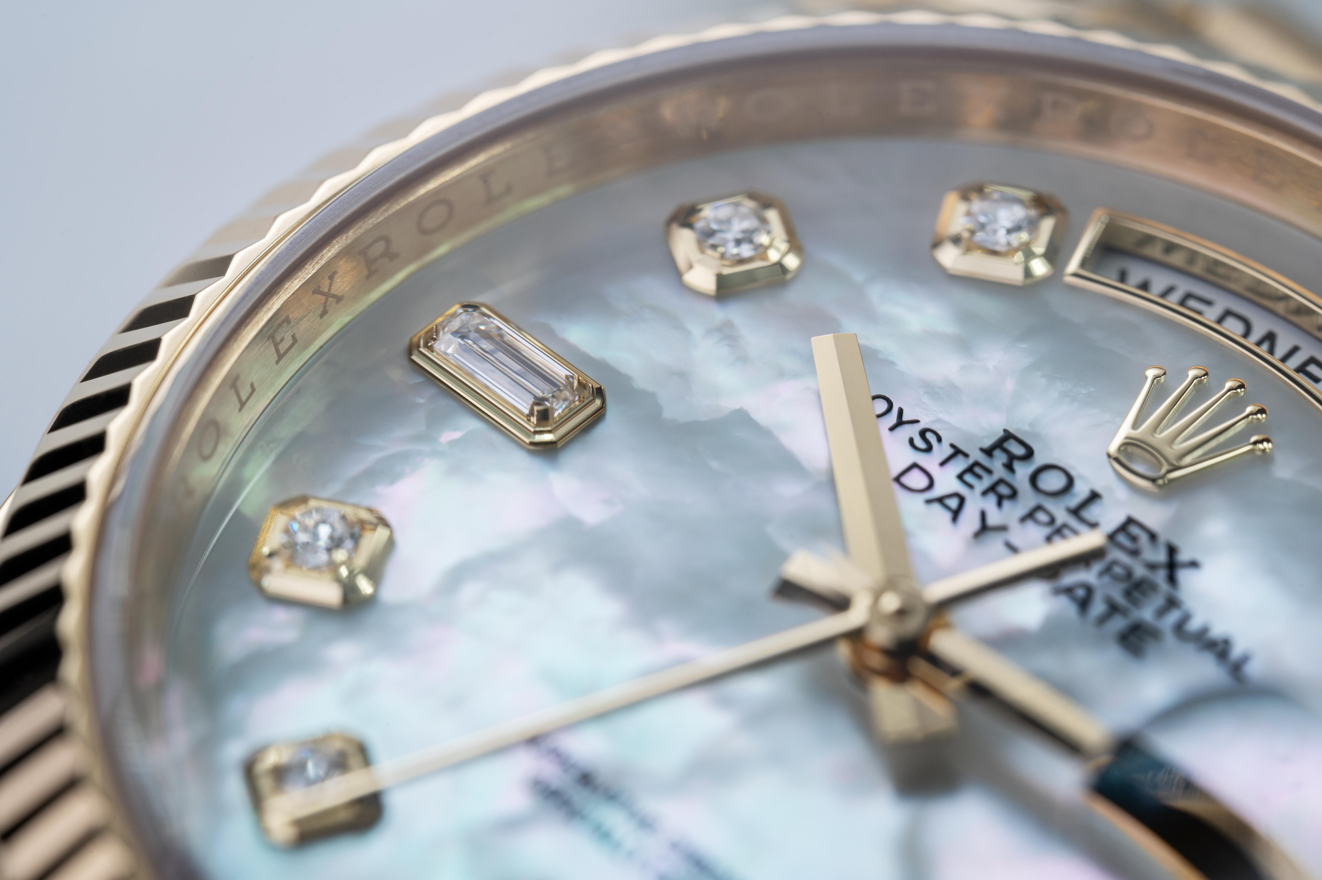 Rolex Day-Date 36 Yellow Gold Mother-Of-Pearl For Sale 2