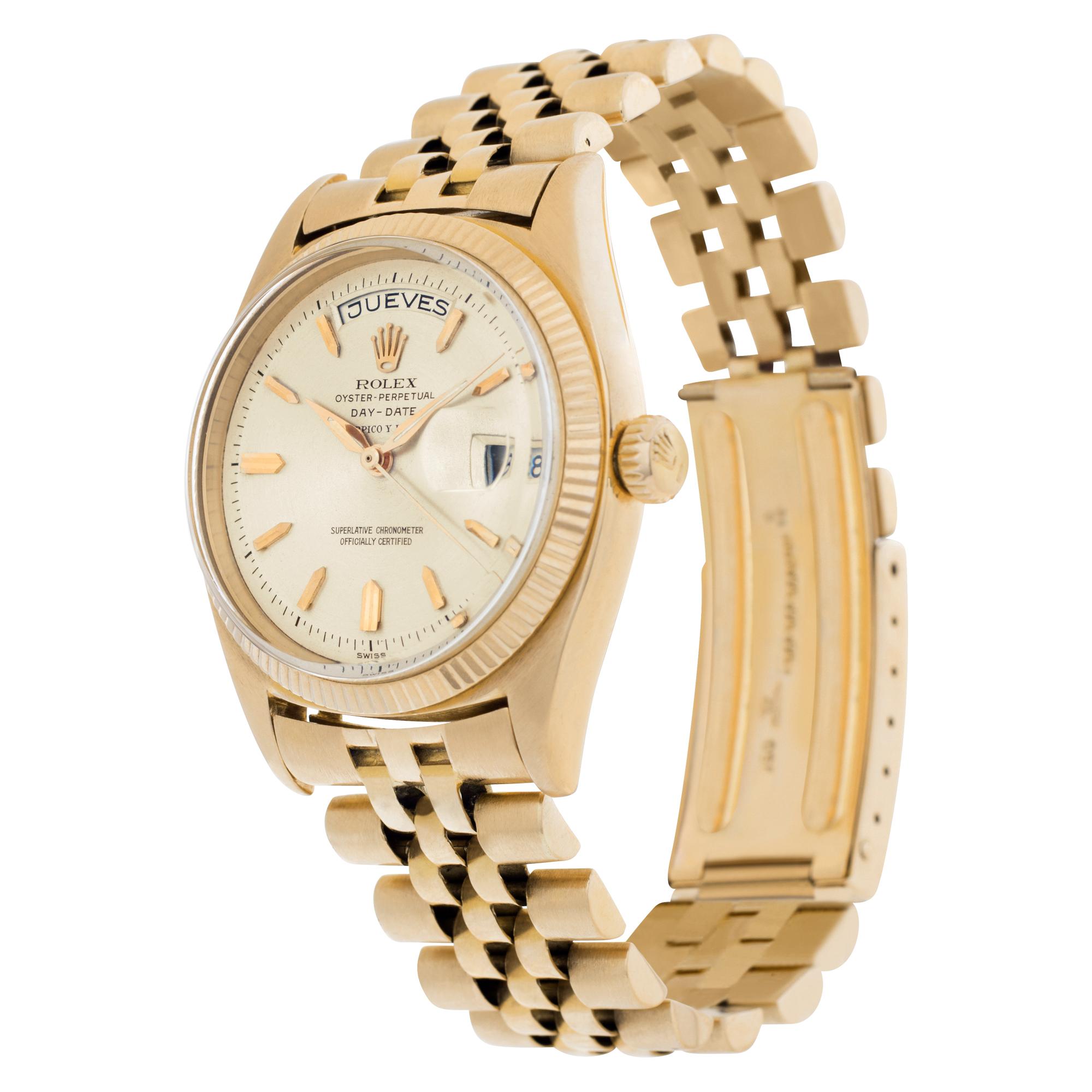 Highly Collectible - Vintage Rolex Day Date in 18k rose gold with original 18k rose gold Jubilee band, original 