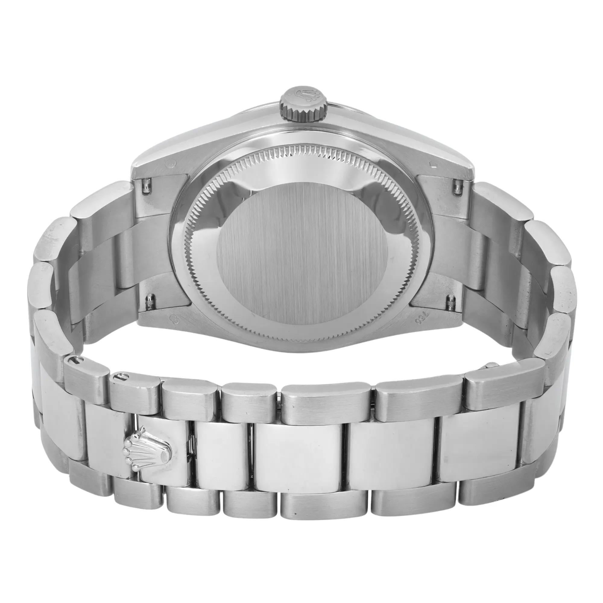 da uomo o donna Rolex Day-Date 36mm Oro Bianco 18K Quadrante Blu Wave Orologio 118209 in vendita