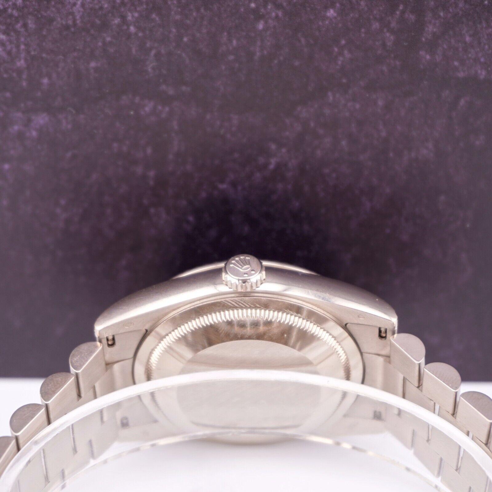 Rolex Montre President Men Montre 36 mm en or blanc 18 carats avec diamants 118339 PAPERS en vente 2