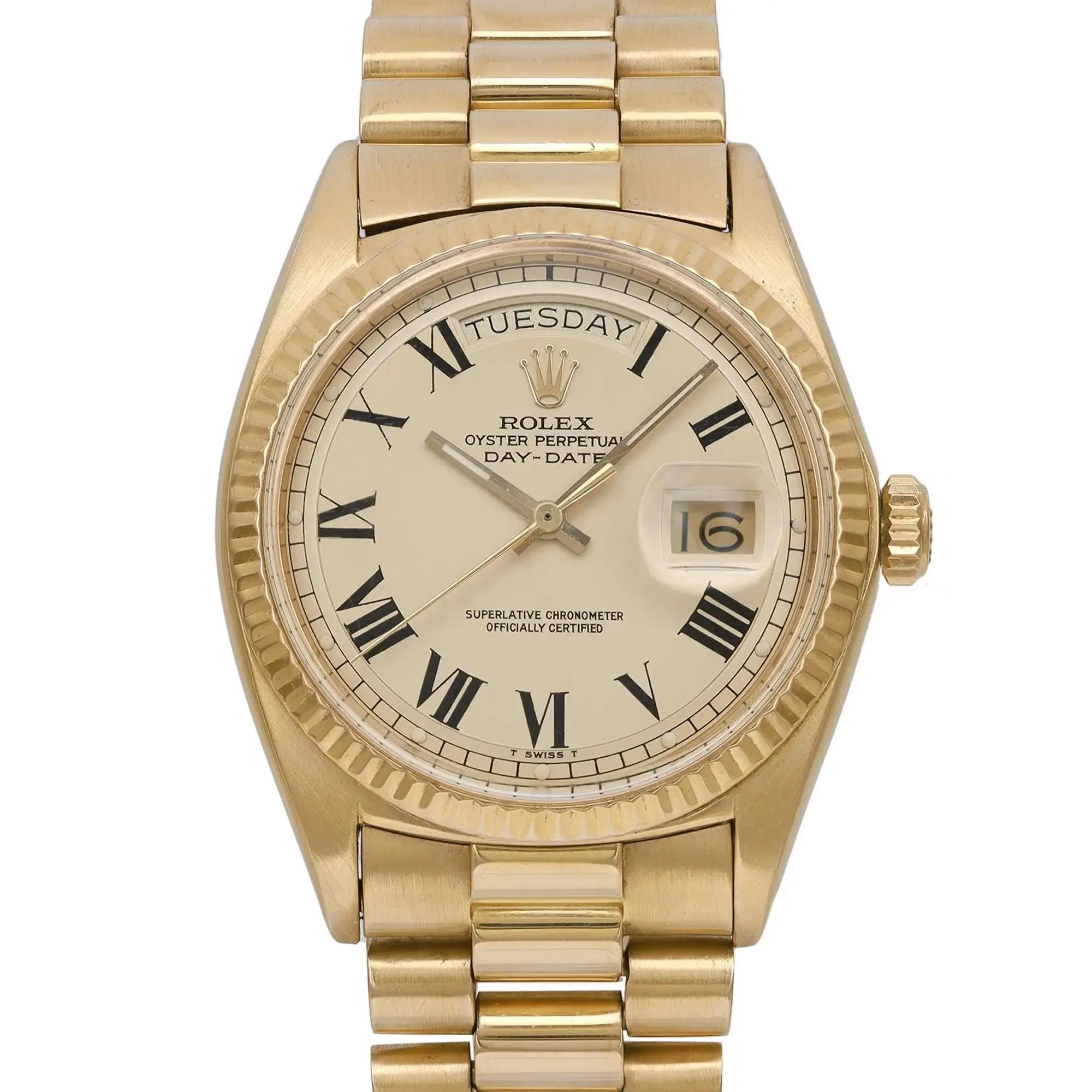 Rare Buckley dial. The watch was produced in 1972. No original box and papers.

General Information:
Brand: Rolex
Type: Wristwatch
Department: Men
Model Number: 1803
Model: Rolex Day-Date 1803
Style: Luxury
Country/Region of Manufacture: