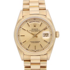 Rolex Day-Date Oro Giallo 18K Quadrante Champagne Orologio Automatico Uomo 18038