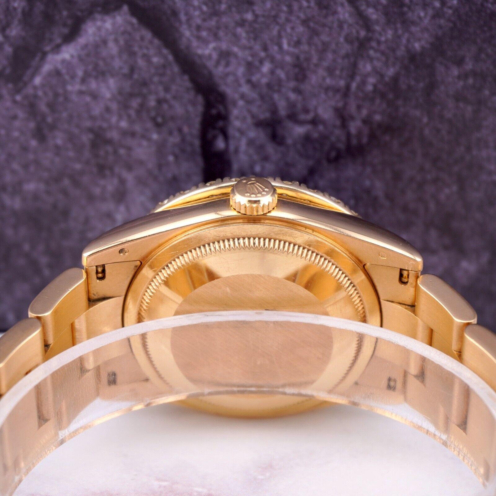Rolex DAY-DATE 36mm 18K Yellow Gold Men's Watch 3.0ct Diamond Ref 118238 In Good Condition In Pleasanton, CA