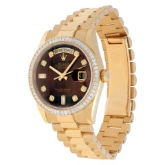 Rolex Day-Date 18k Yellow Gold Wristwatch Ref 118398BR