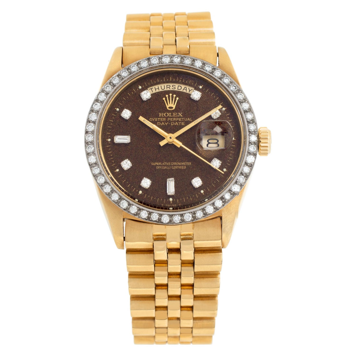 Rolex Yellow Gold Day-Date Italian Day Wheel Wristwatch Ref 6611B at  1stDibs | rolex day date italian, italian day date rolex, day date italiano