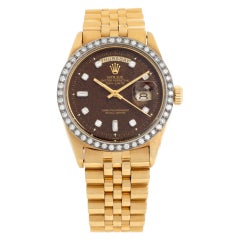 Vintage Rolex Day-Date 18k Yellow Gold Wristwatch Ref 1803