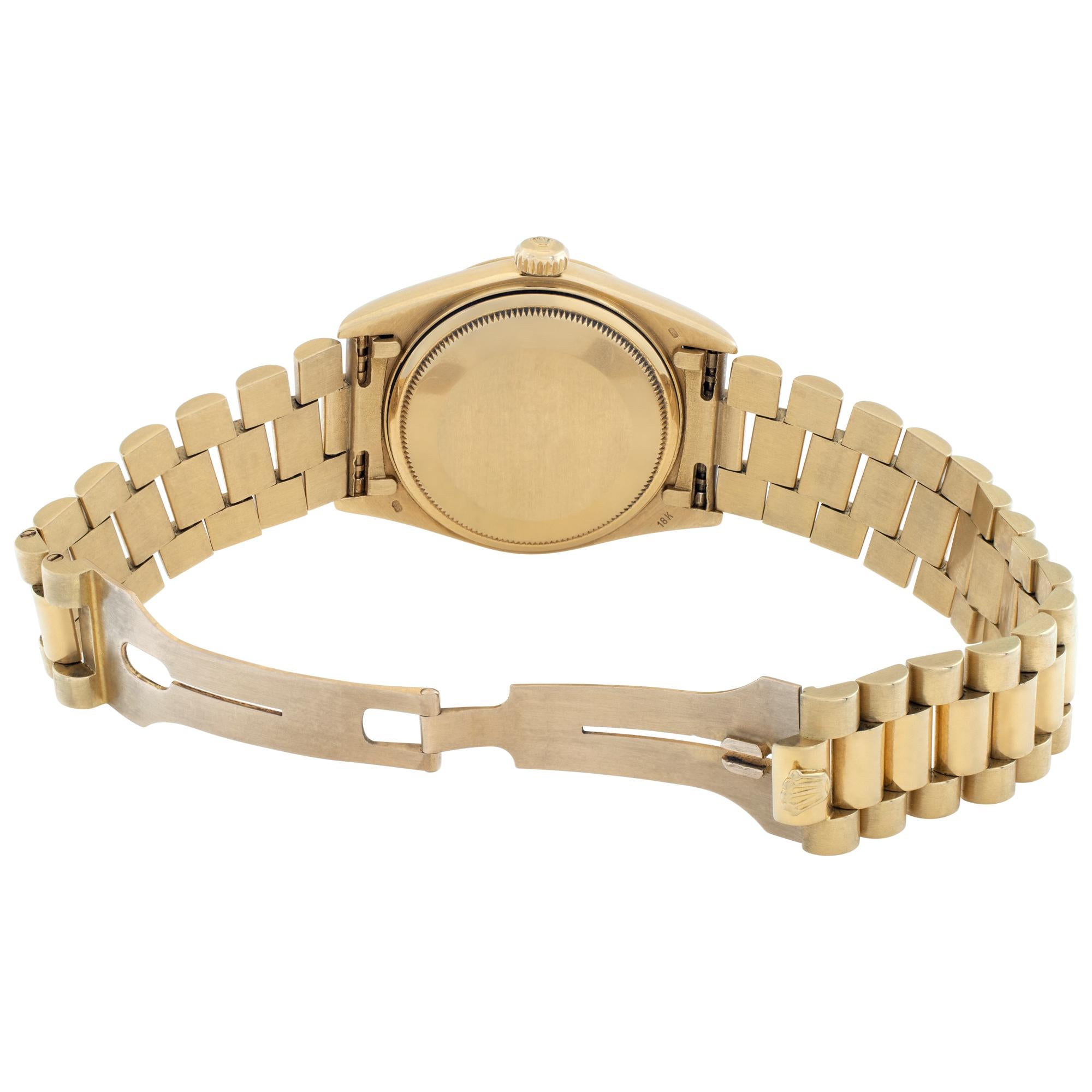 Women's or Men's Rolex Day-Date 18k Yellow Gold Wristwatch Ref 18038