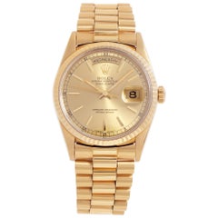 Retro Rolex Day-Date 18k Yellow Gold Wristwatch Ref 18238