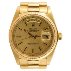 Rolex Day-Date on 18k Yellow Gold with Presidential band Ref 18038