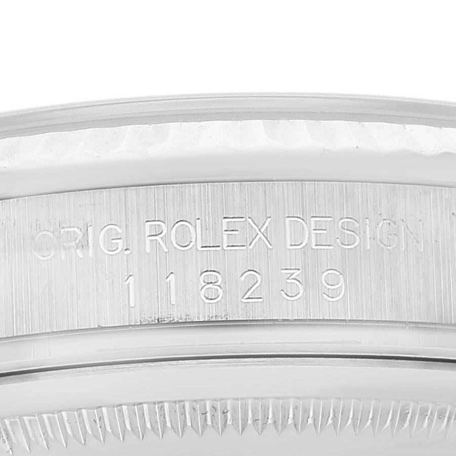 Rolex Day Date President Weißgold Silber Zifferblatt Herrenuhr 118239 Papiere 4