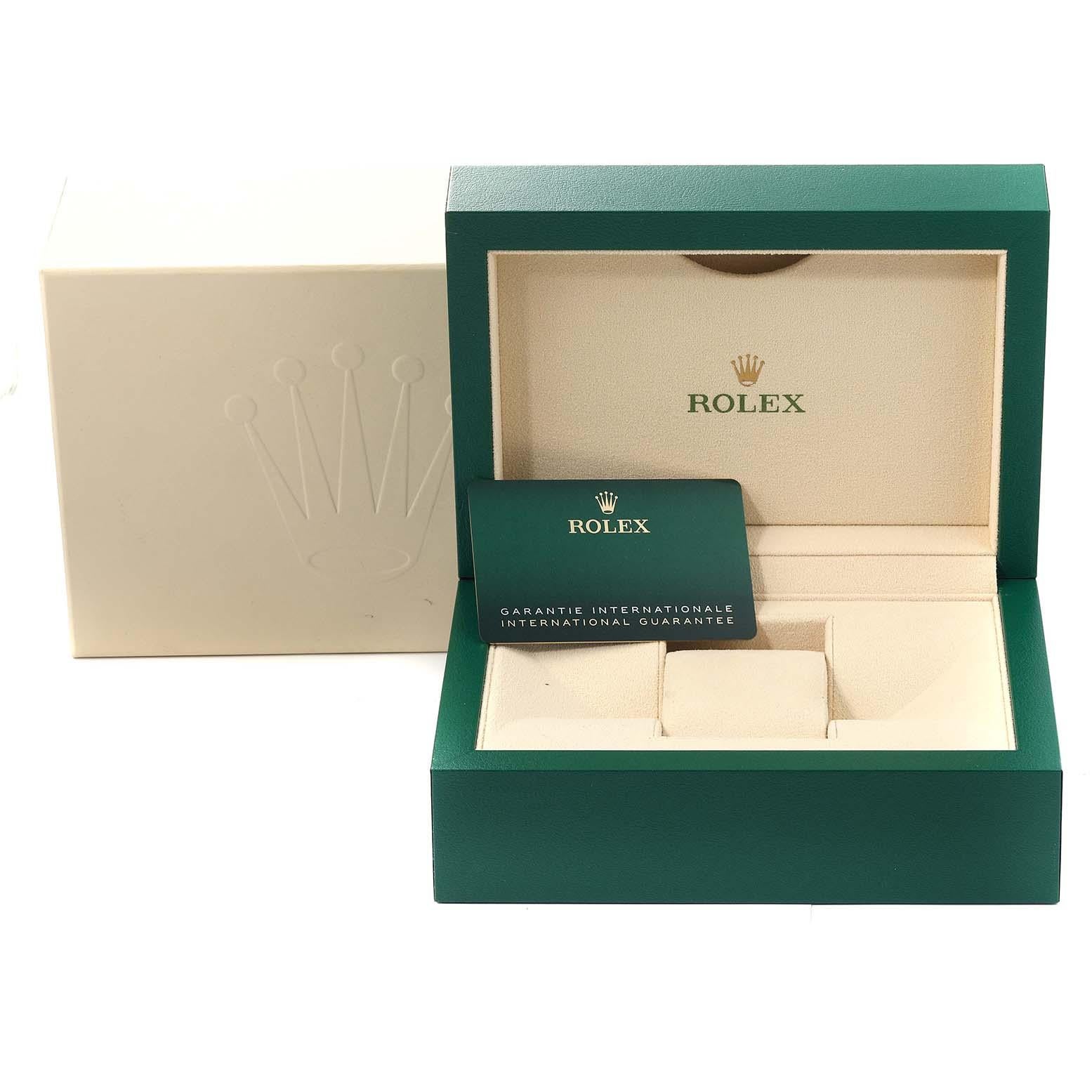 Rolex Day Date 36mm Präsident Weißgold Weißes Zifferblatt Herrenuhr 128239 Box Card im Angebot 8
