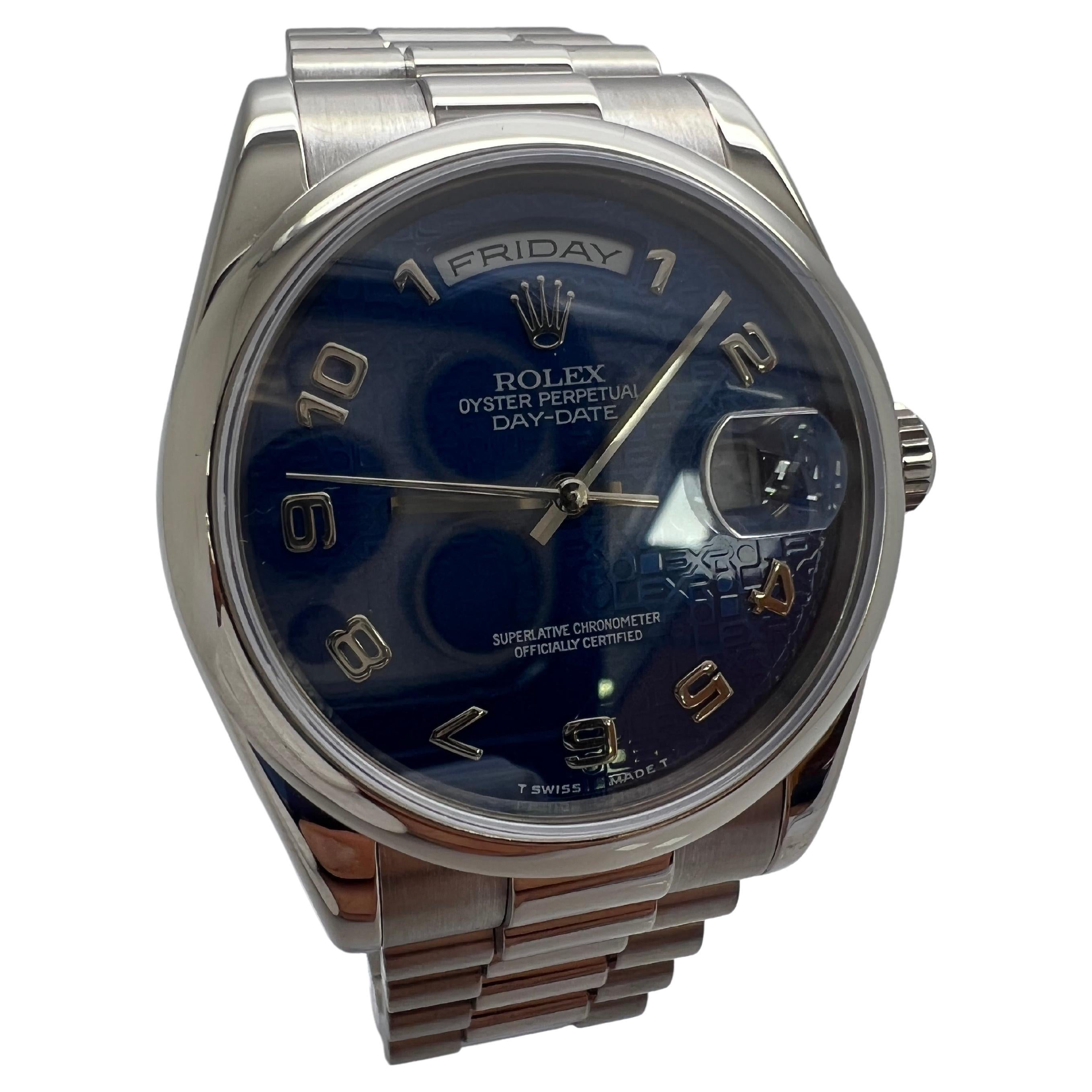 Rolex Day-Date Royal Arabic Blue Rare! Watch For Sale