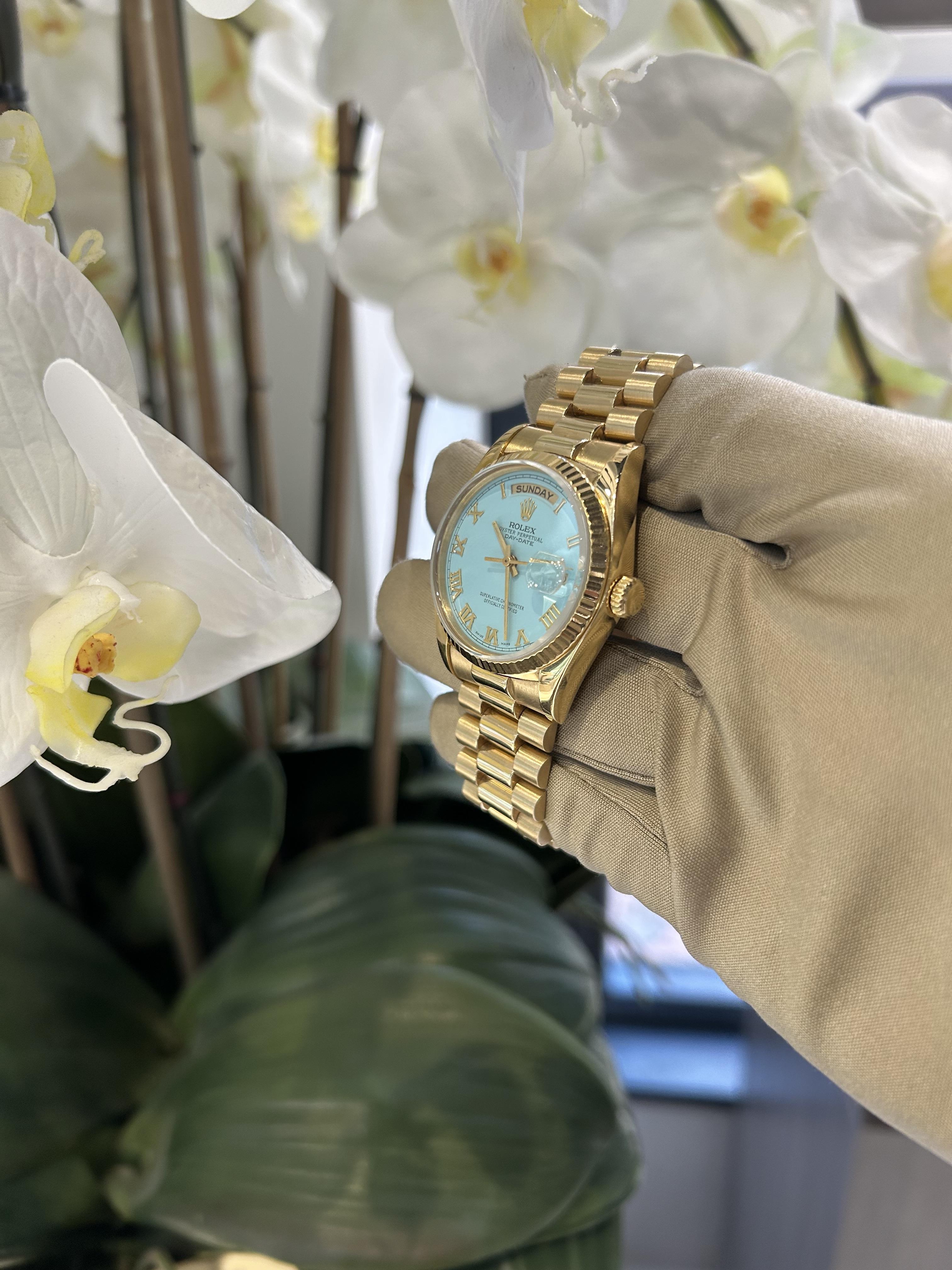 Rolex Day Date 36mm Yellow Gold 18038 Box Yes/ Papers No 1988 3