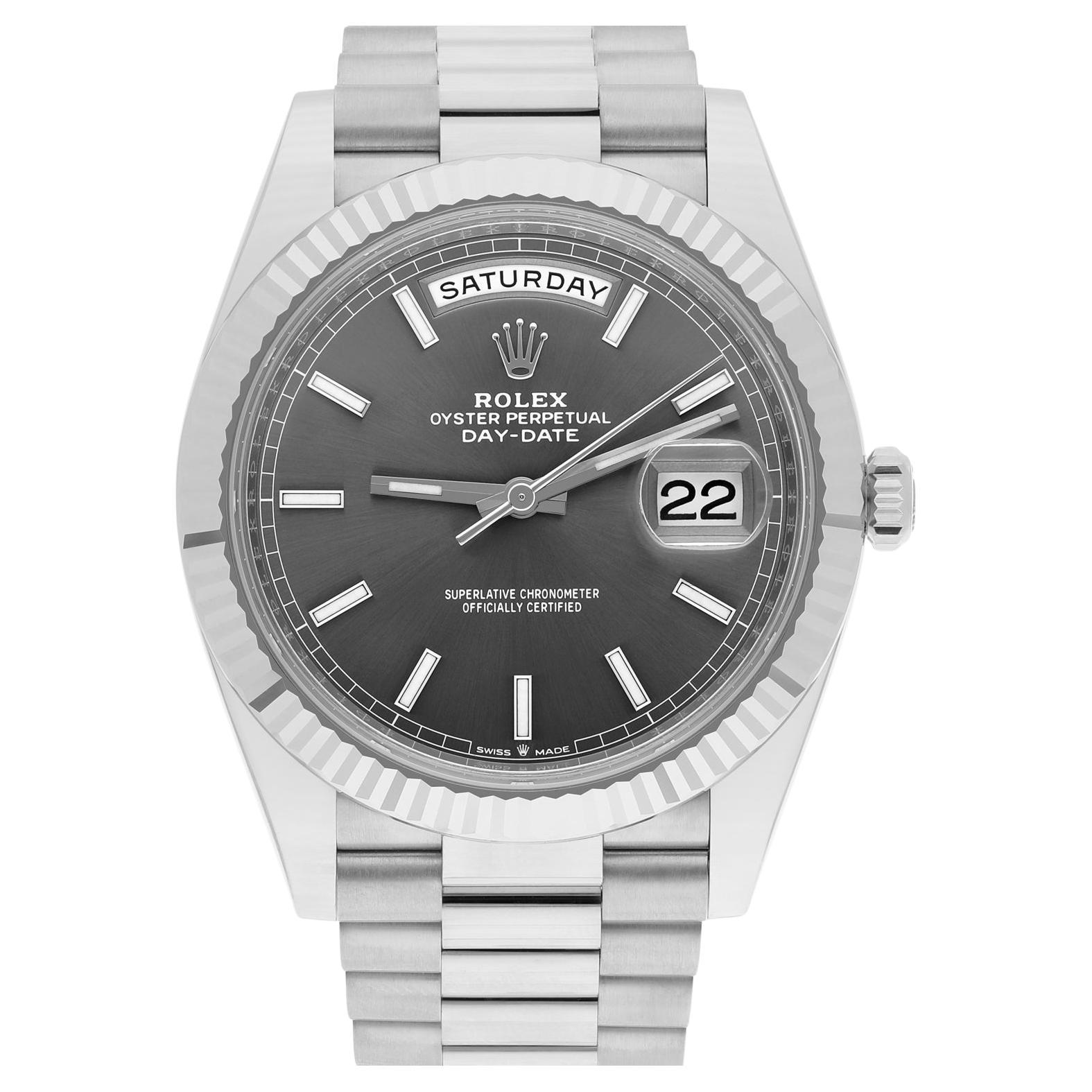 Rolex Day-Date 40 228239 White Gold Grey Slate Dial Presidential UNWORN 2023 For Sale
