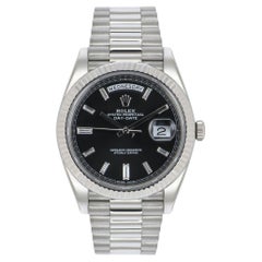 Rolex Day-Date 40 Bright Black Diamond Dial 228239