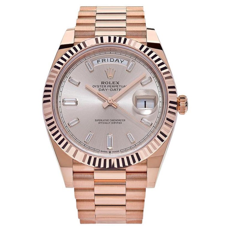 Rolex Day-Date 40 Everose Gold Sundust Diamond Dial 228235 For Sale at ...