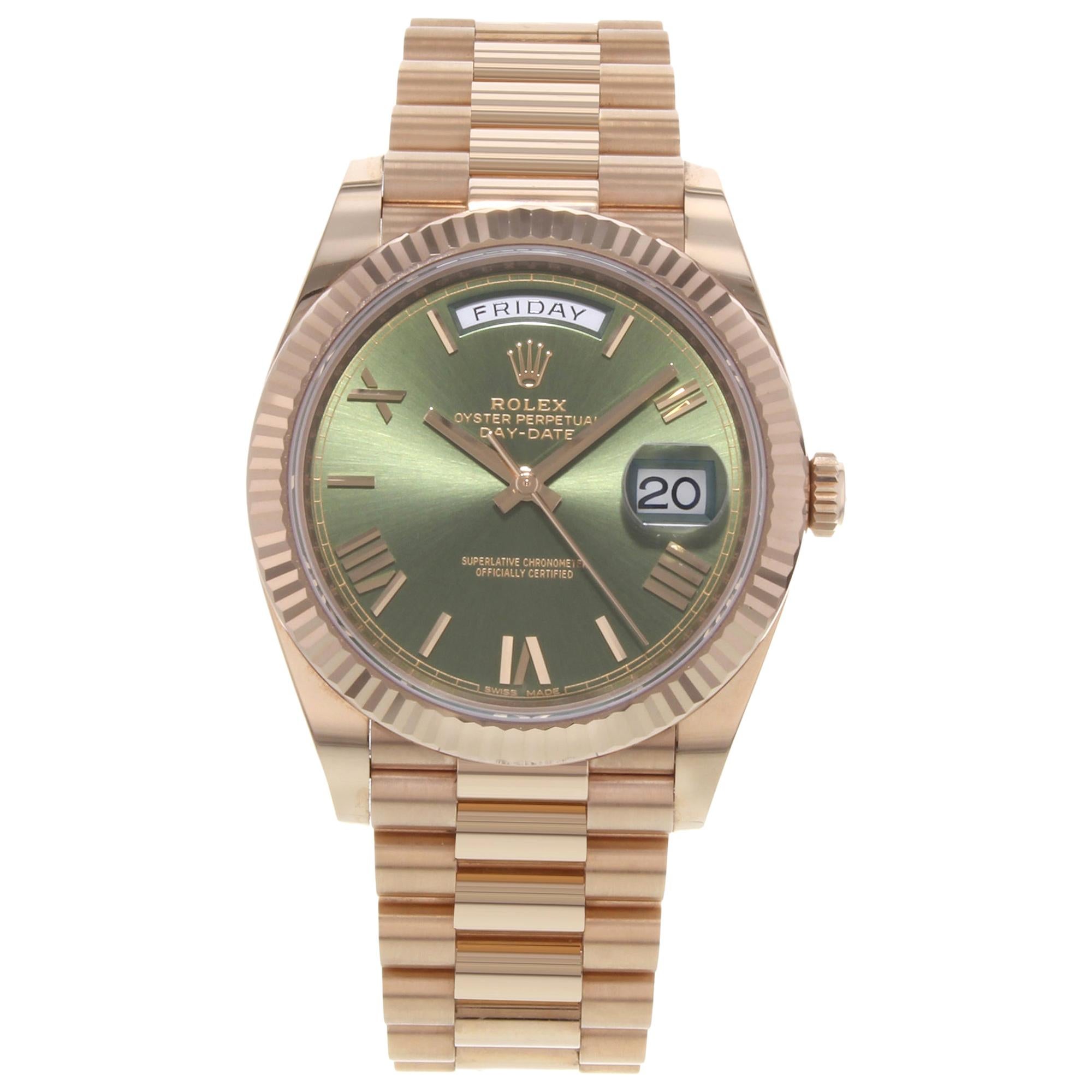 Rolex Day-Date 40 President 18 Karat Rose Gold Automatic Men's Watch 228235 OGRP