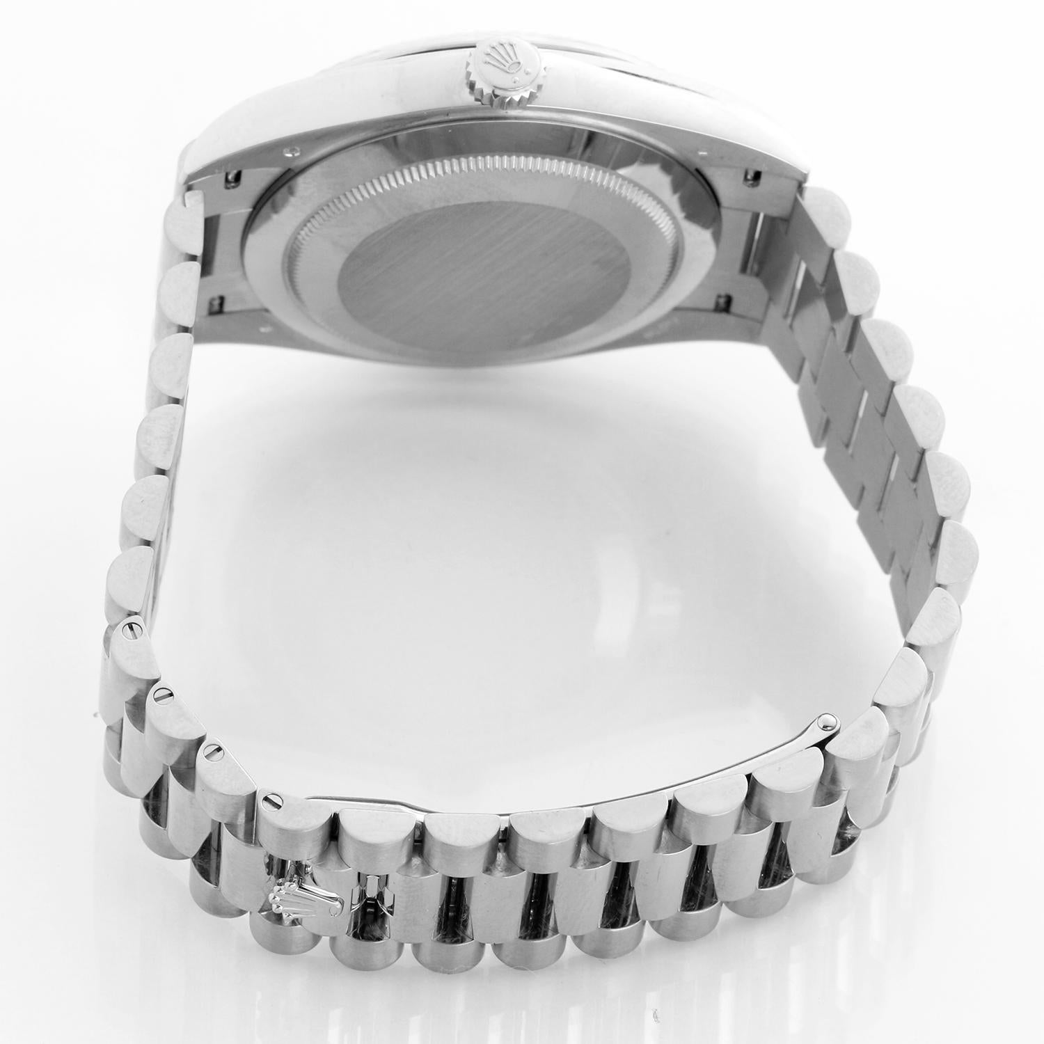 Rolex Day-Date 40 President 18k White Gold Men's 40mm Watch 228239 For Sale 2