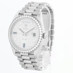 Rolex Day-Date 40 President 18k White Gold Men's 40mm Watch 228349RBR