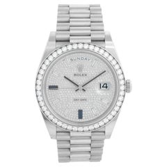 Rolex Day-Date 40 President 18k White Gold Men's 40mm Watch 228349RBR