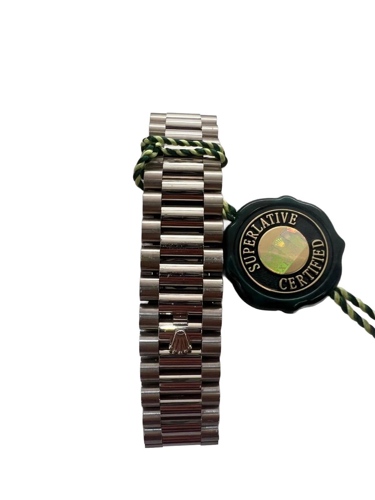 Rolex Day-Date 40 President 18k Weißgold Herrenuhr OLIVE GRÜNES ZIFFERBLATT 228239 im Zustand „Neu“ im Angebot in New York, NY