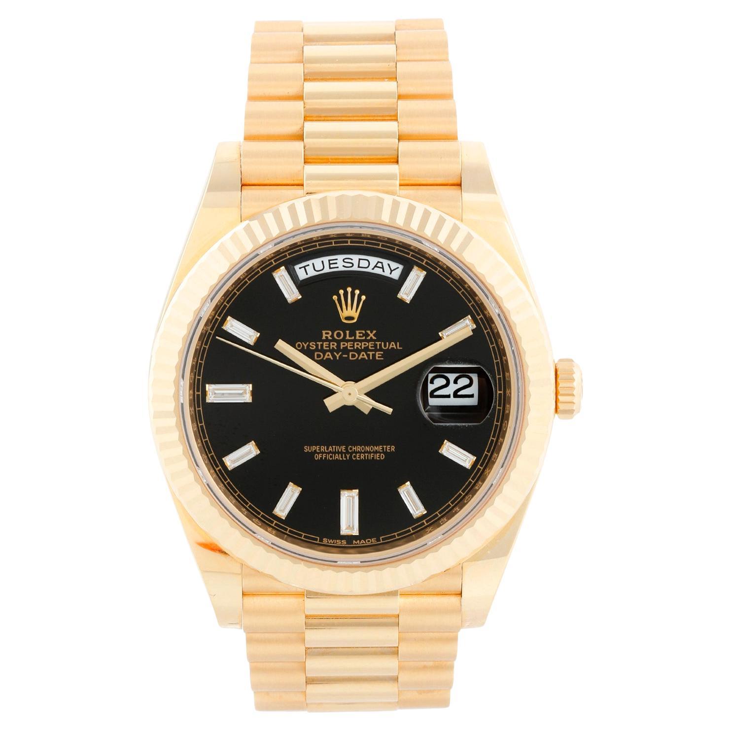 Rolex Day-Date 40 President Montre homme en or jaune 18 carats 40 mm 228238