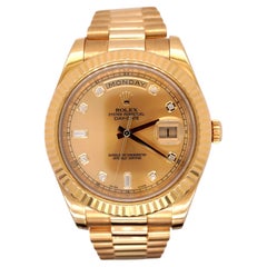 Used Rolex Day-Date 40 President 18k Yellow Gold Men's Watch Gold Diamond DIAL 218238