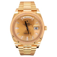 Used Rolex Day-Date 40 President 18k Yellow Gold Men's Watch Gold Diamond DIAL 228238