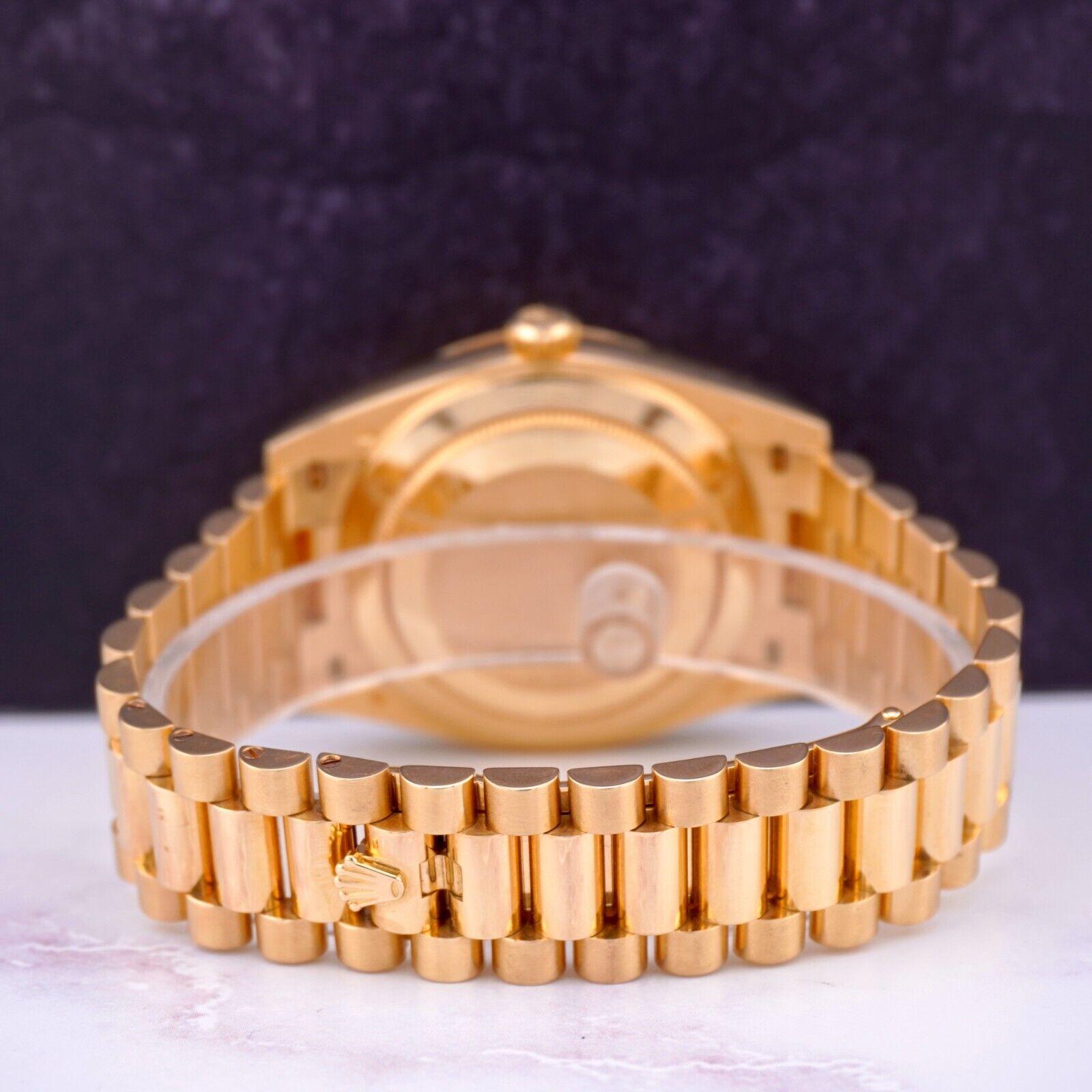 Rolex Day-Date 40 President Montre homme en or jaune 18 carats Cadran à motif argenté 228238 en vente 2