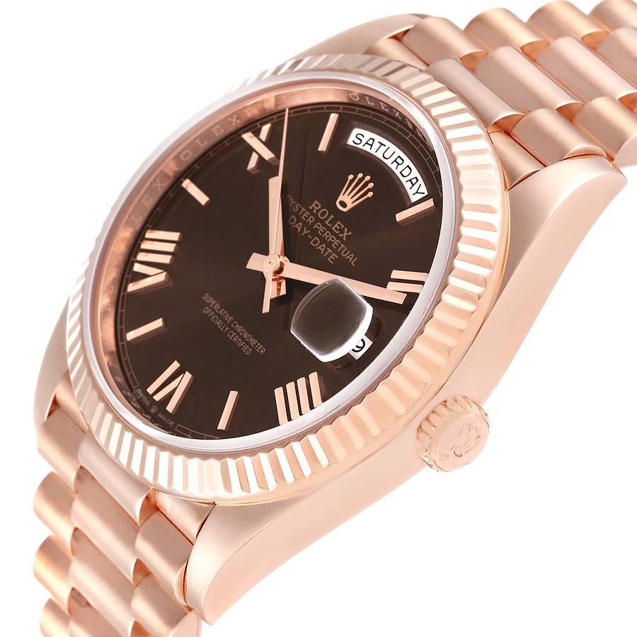 rolex presidential rose gold chocolate face