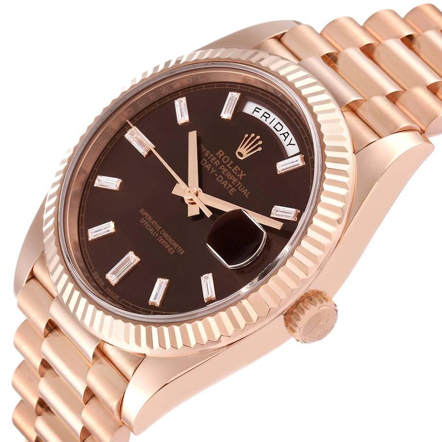 rolex president rose gold chocolate