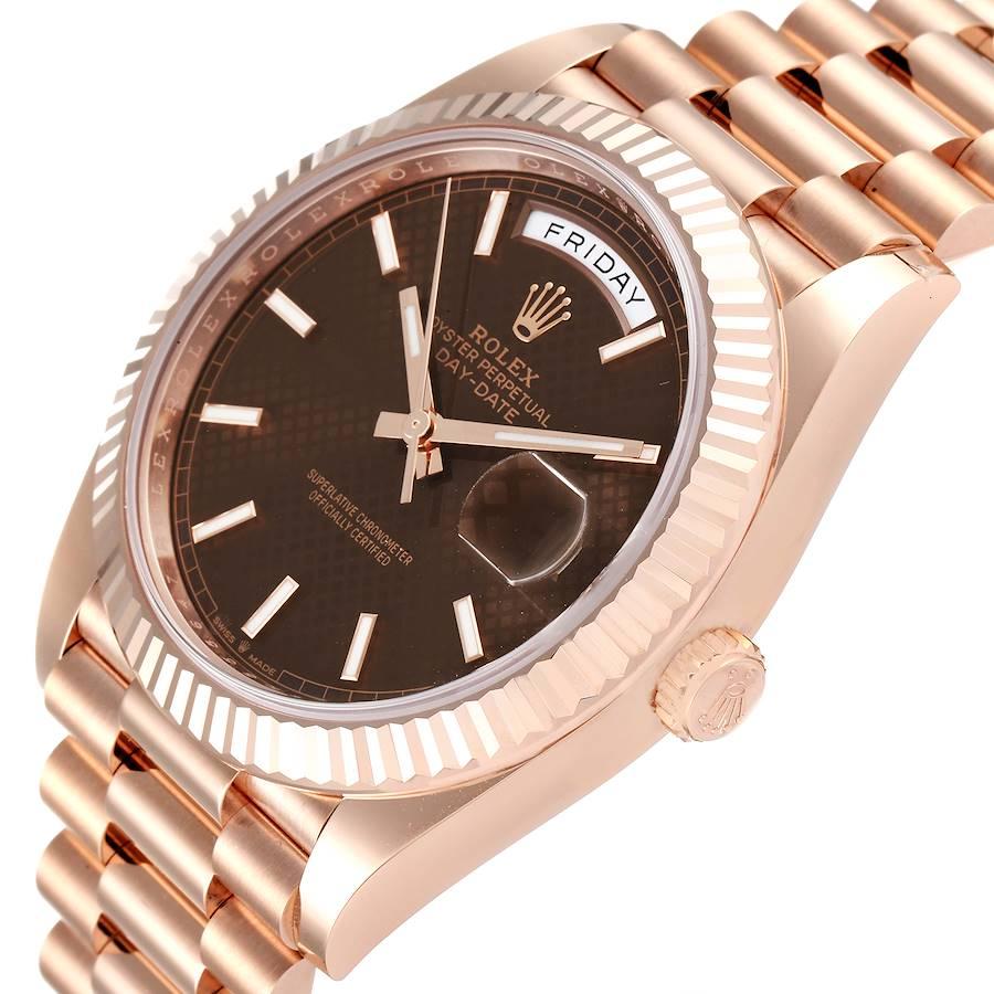rolex chocolate rose gold
