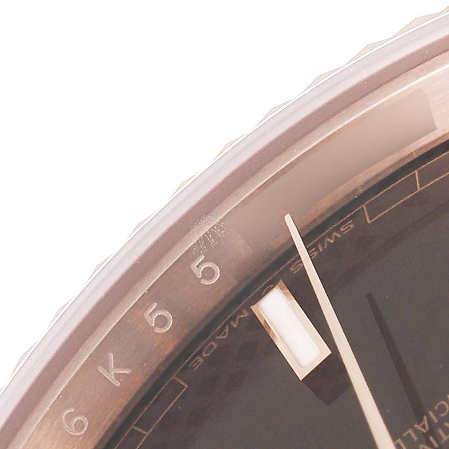 Rolex Day-Date 40 President Rose Gold Chocolate Dial Watch 228235 Unworn In Excellent Condition For Sale In Atlanta, GA