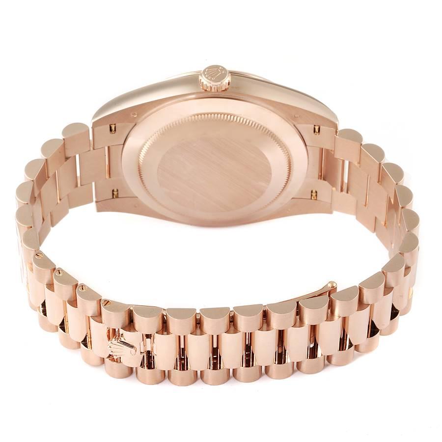 Men's Rolex Day-Date 40 President Rose Gold Chocolate Dial Watch 228235 Unworn For Sale