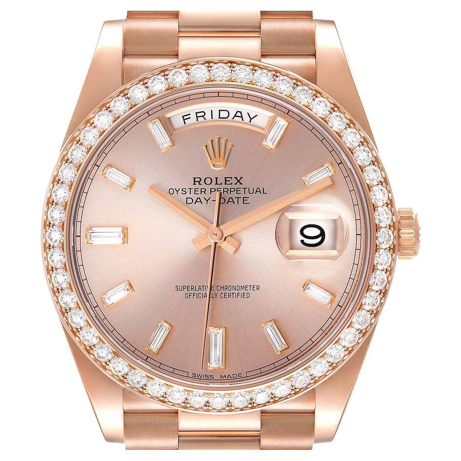 Rolex Day-Date 40 President Roségold-Diamant-Herrenuhr 228345 Ungetragen