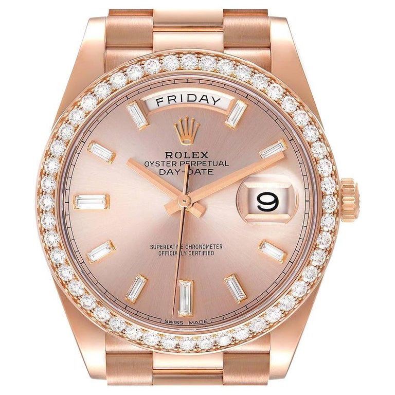 Reloj Rolex Day-Date 40 President de oro rosa con diamantes 228345 Sin usar  en venta en 1stDibs