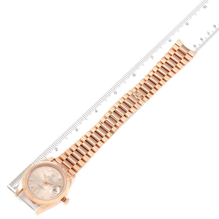 Rolex Day-Date 40 President Rose Gold Sundust Dial Watch 228235 Box Card For Sale 3