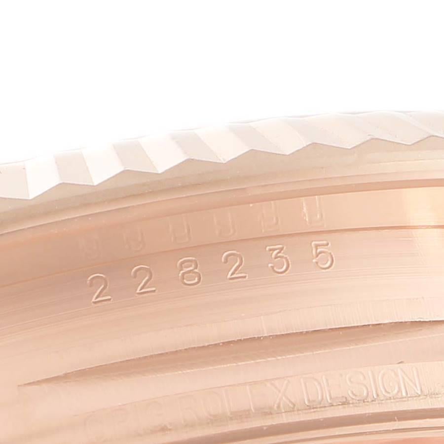 Men's Rolex Day-Date 40 President Rose Gold Sundust Dial Watch 228235 Box Card For Sale