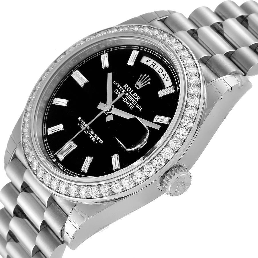 Rolex Day-Date 40 President White Gold Diamond Mens Watch 228349 Unworn en vente 1