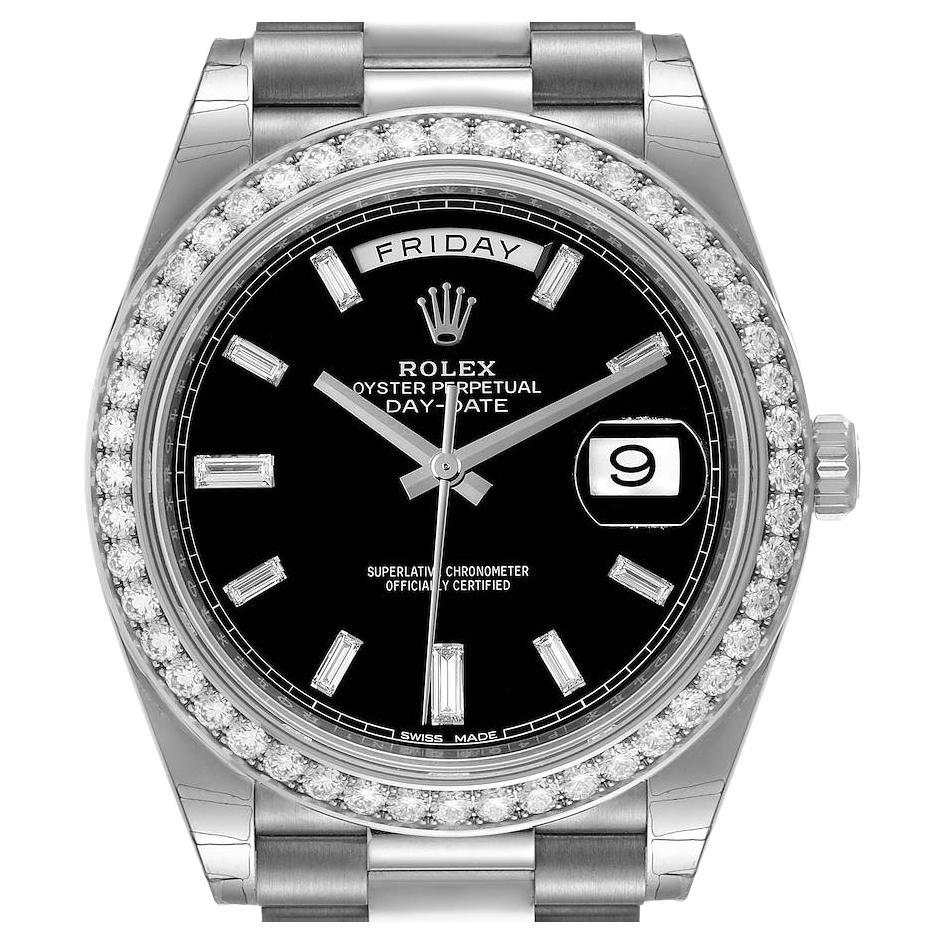 Rolex Day-Date 40 President White Gold Diamond Mens Watch 228349 Unworn en vente