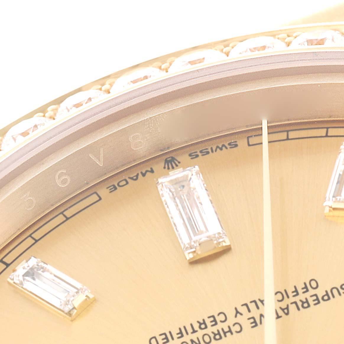 Rolex Montre President Day-Date 40 pour hommes 228348 avec lunette en or jaune et diamants en vente 2