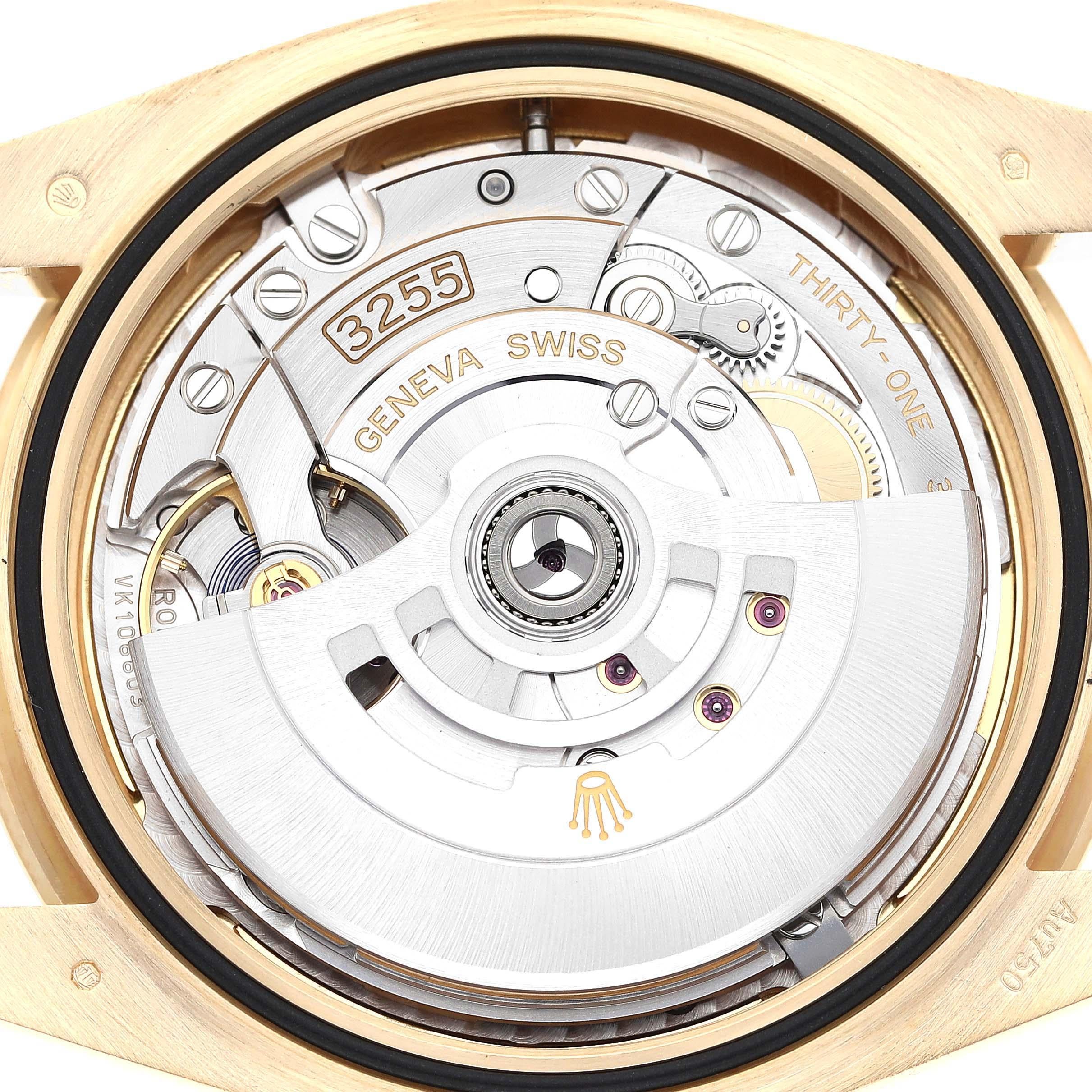 Rolex Montre President Day-Date 40 pour hommes 228348 avec lunette en or jaune et diamants en vente 4