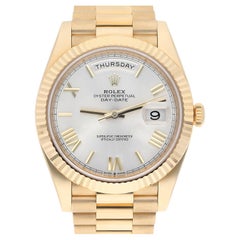 Rolex Day-Date 40 Presidential 228238 Silver Dial Yellow Gold Watch Complete