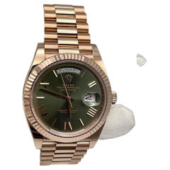 Rolex Day-Date 40 Rose Gold Olive Green Dial 228235, '2021'