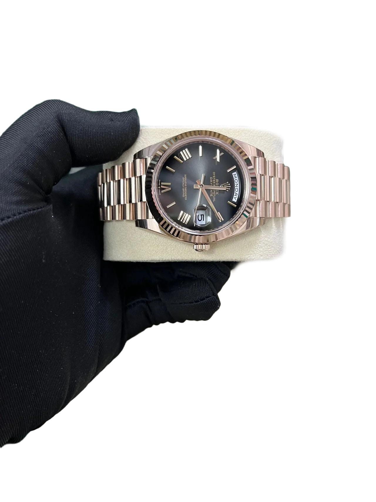 Rolex Day-Date 40 Pizarra Ombre Esfera Romana 228235 Imperio en venta
