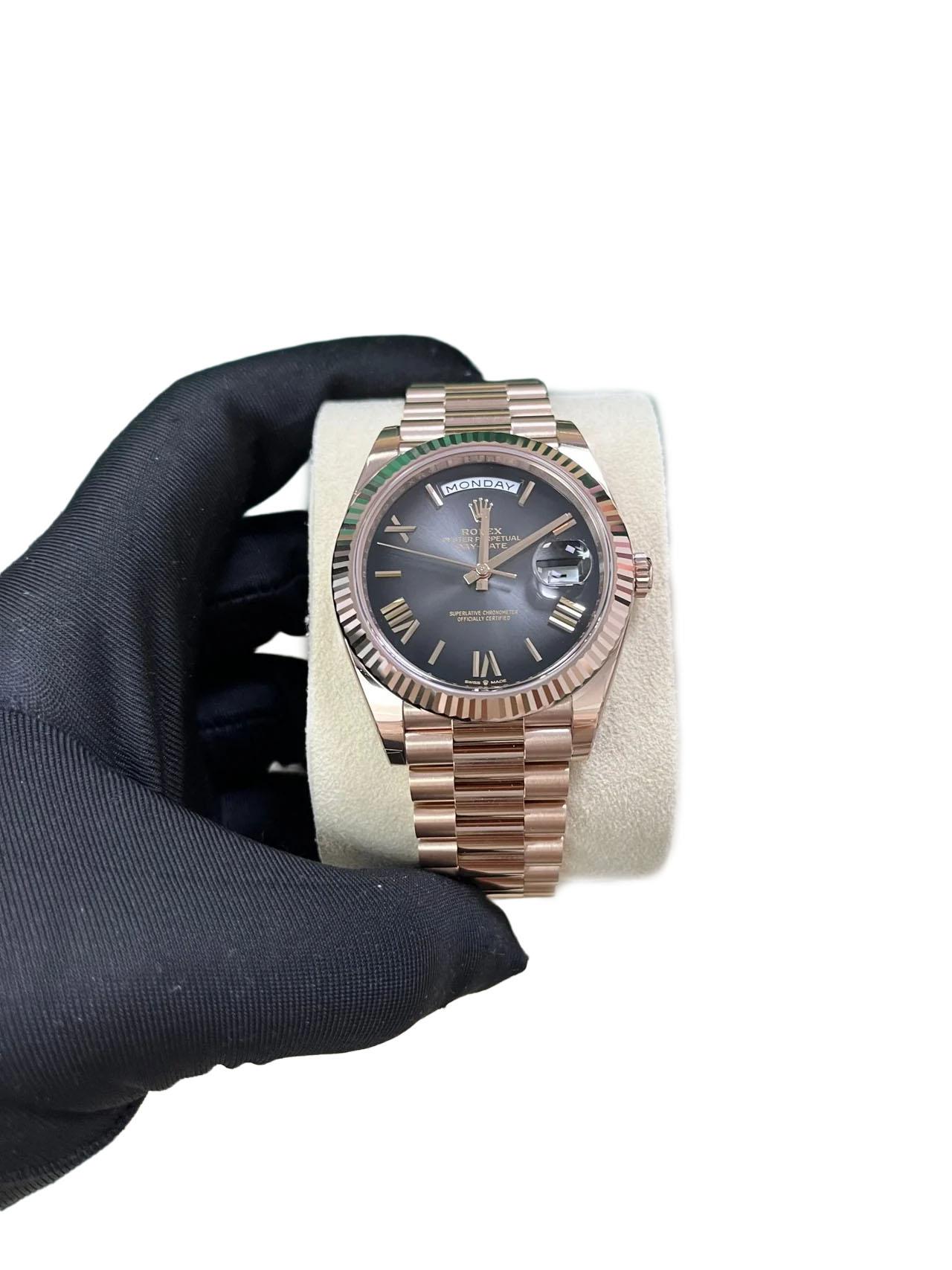 Rolex Day-Date 40 Pizarra Ombre Esfera Romana 228235 en venta 1