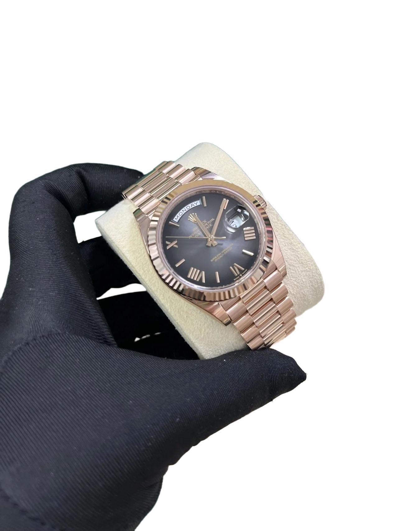 Rolex Day-Date 40 Pizarra Ombre Esfera Romana 228235 en venta 2