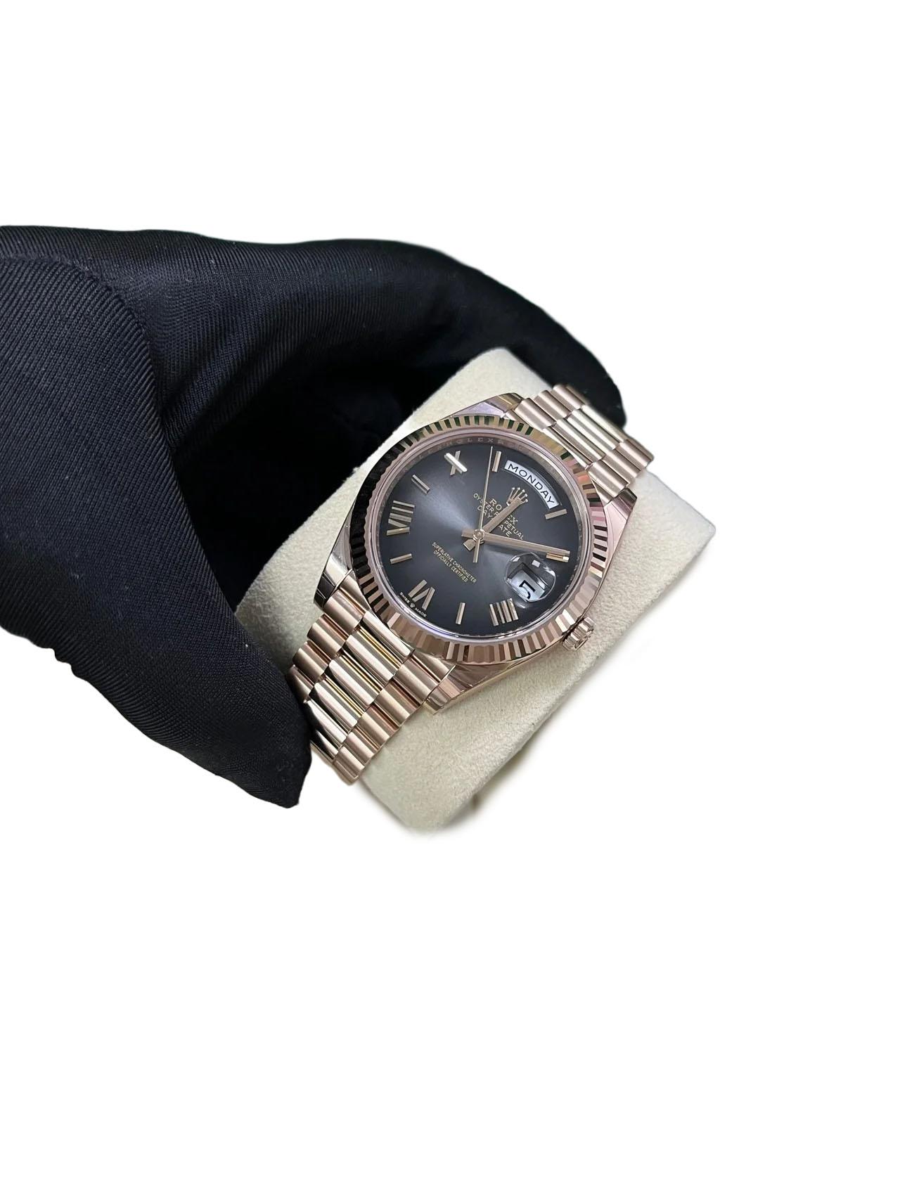 Rolex Day-Date 40 Pizarra Ombre Esfera Romana 228235 en venta 3