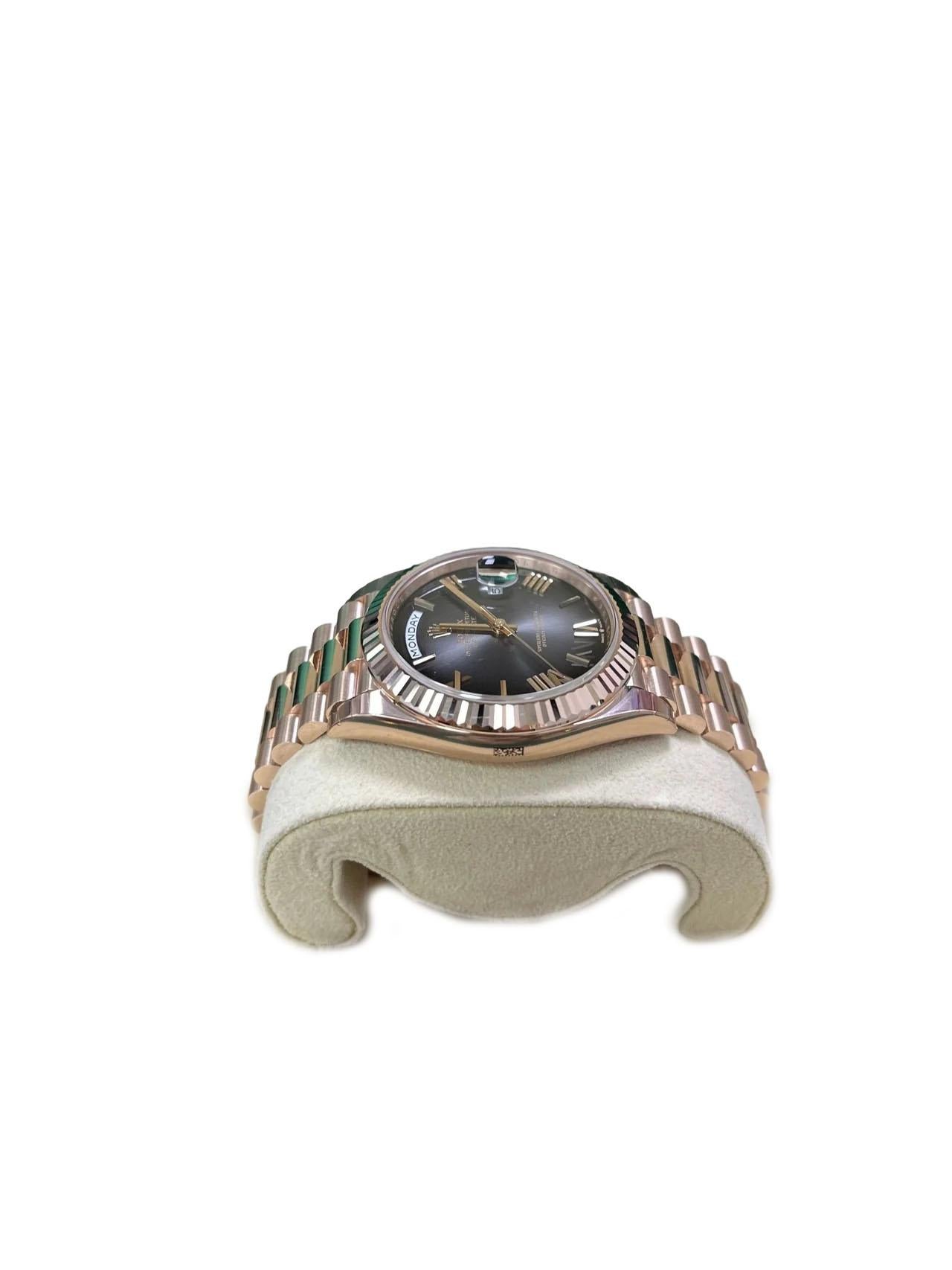 Rolex Day-Date 40 Pizarra Ombre Esfera Romana 228235 en venta 4